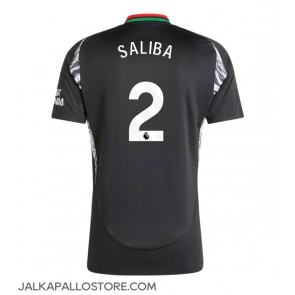 Arsenal William Saliba #2 Vieraspaita 2024-25 Lyhythihainen